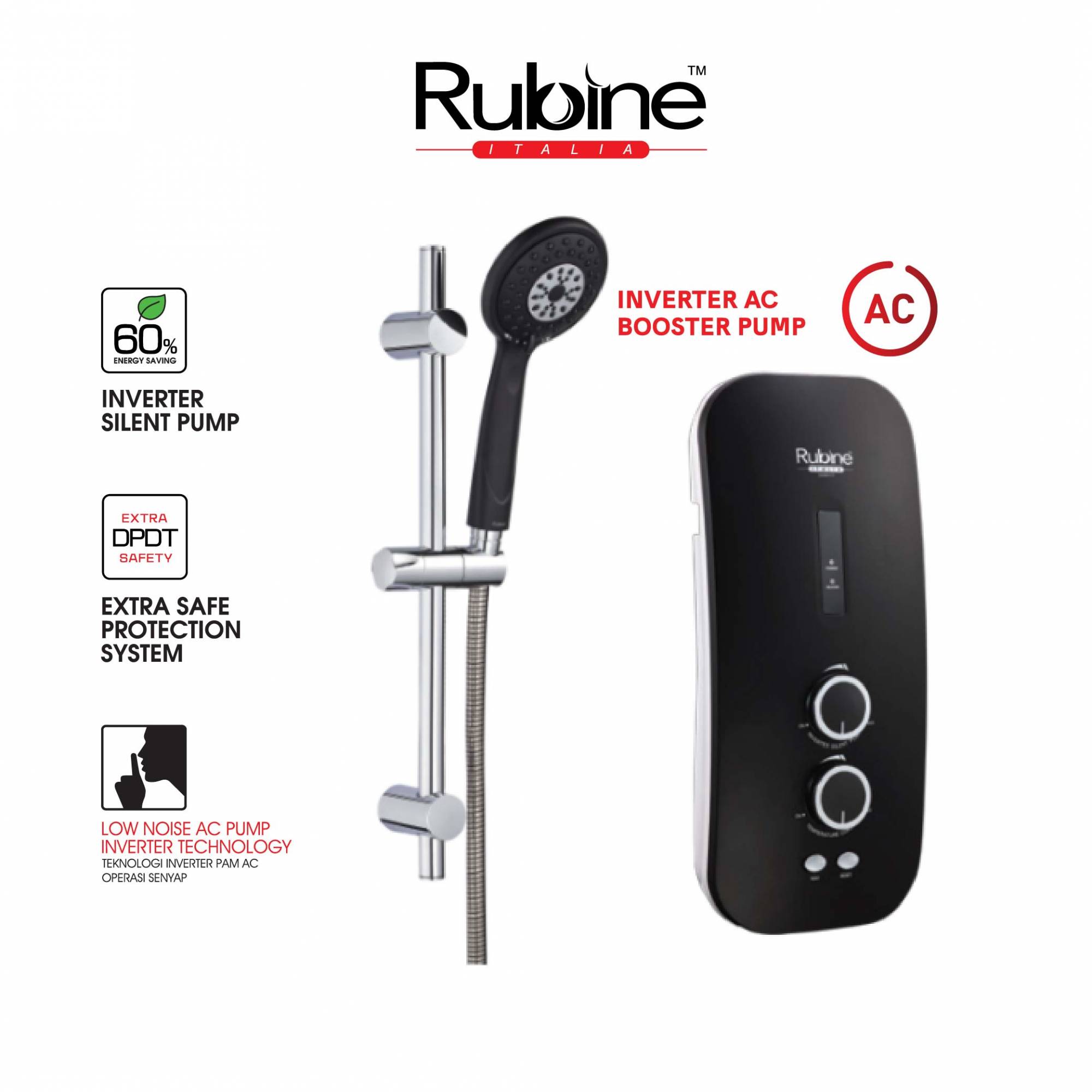 Rubine RWHSSE892ABCB Instant Water Heater (AC Pump)