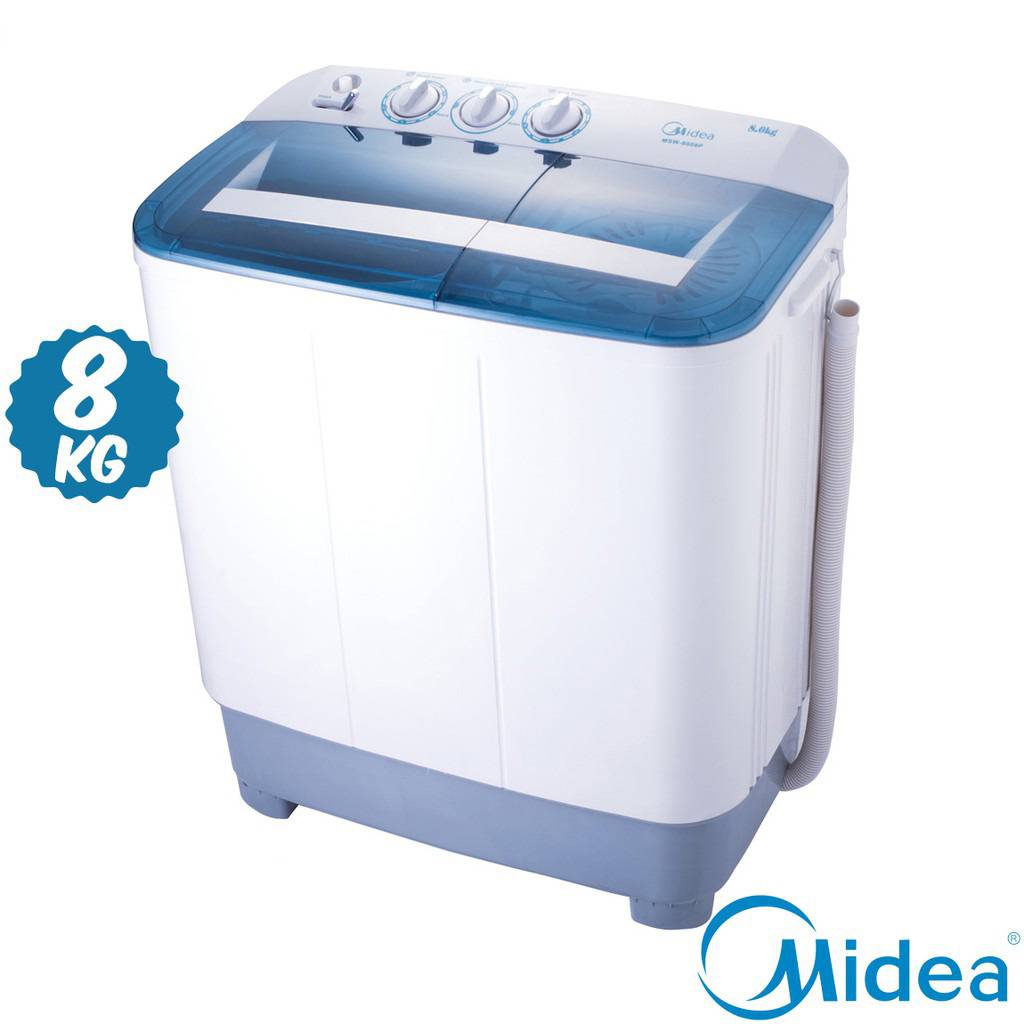 Midea Semi Auto Washing Machine MSW6008P 6.0kg / MSW8008P 8.0kg
