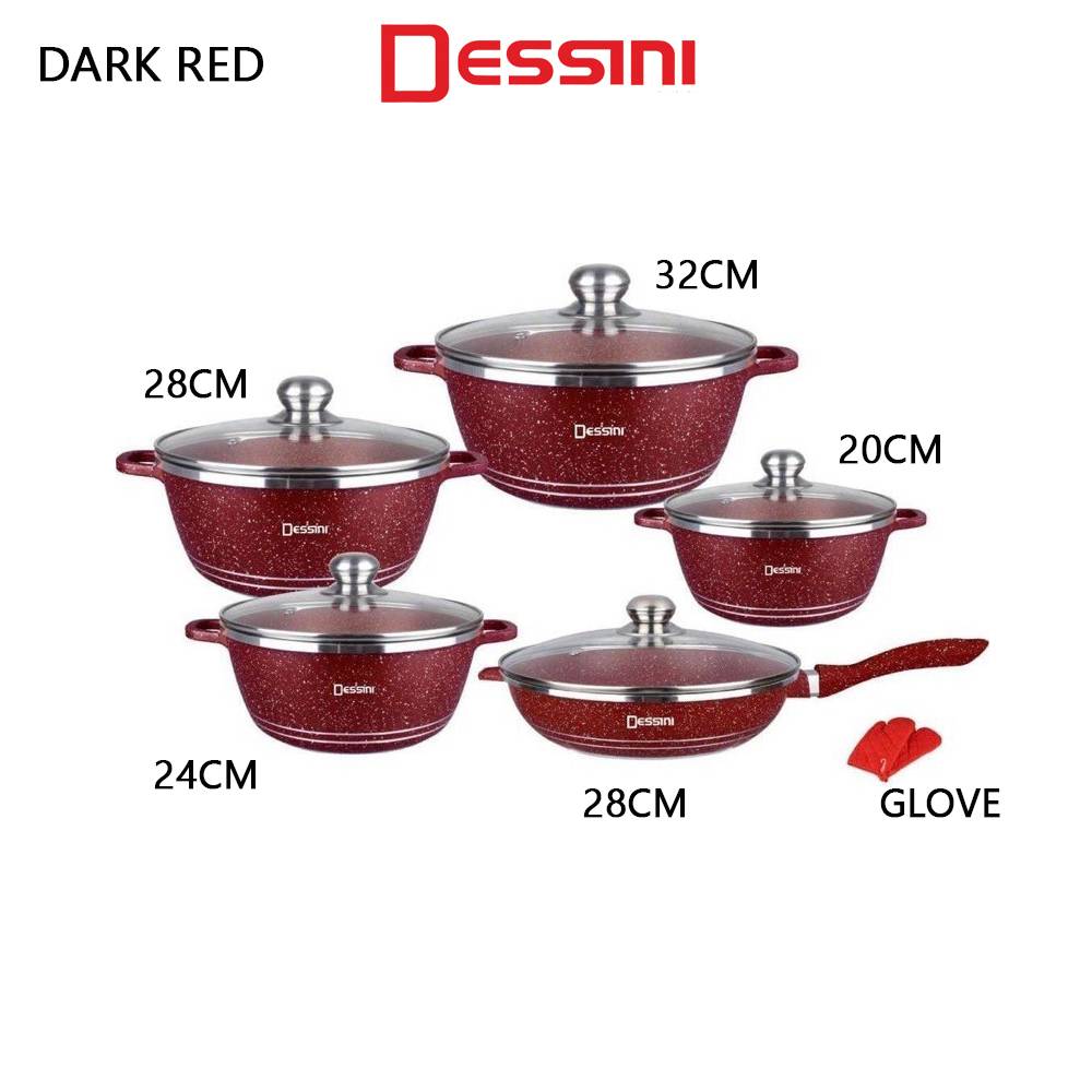 DESSINI 12 Pcs Cookware Set