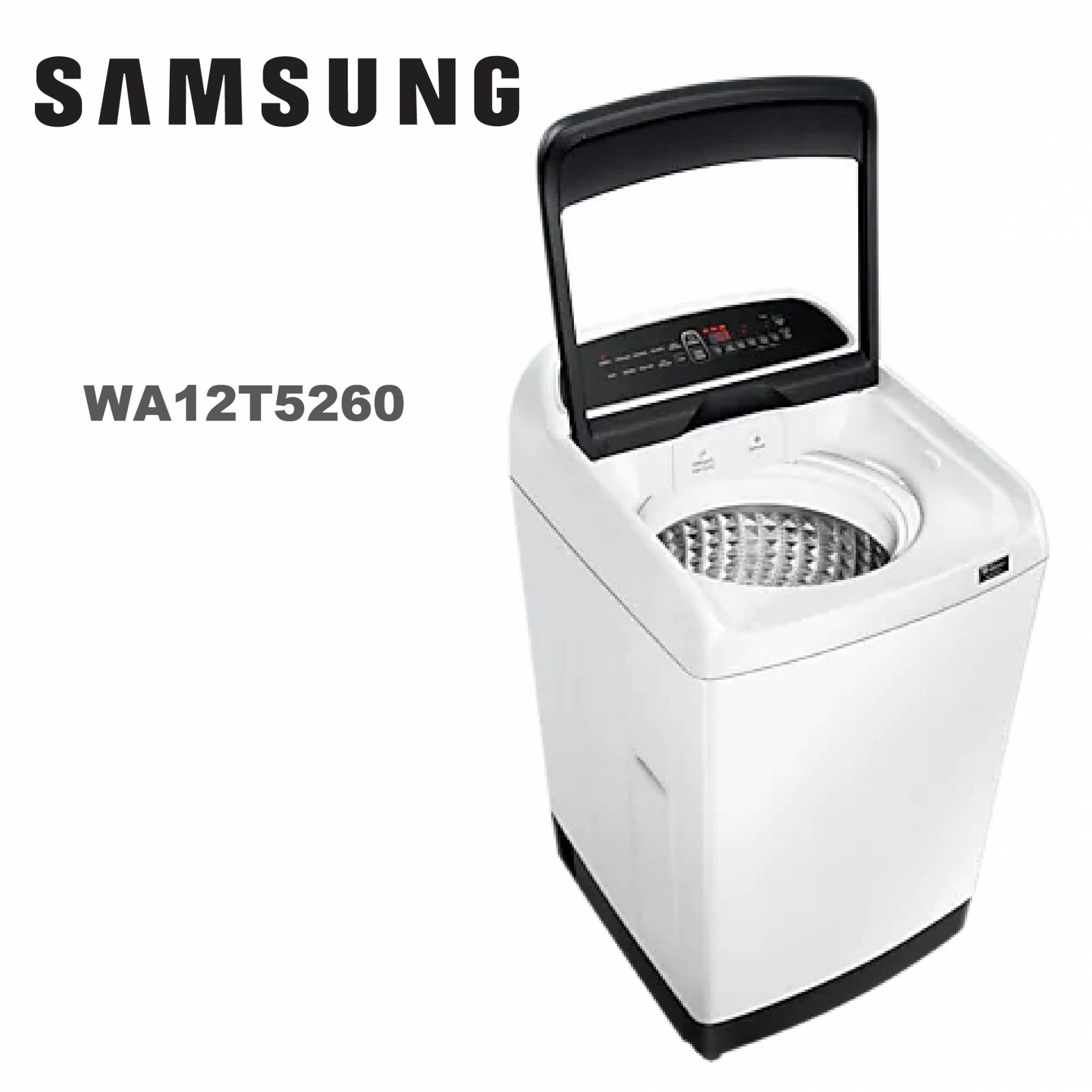 Samsung WA12T5260BW 12KG Top Load Washer with Wobble Technology Washing