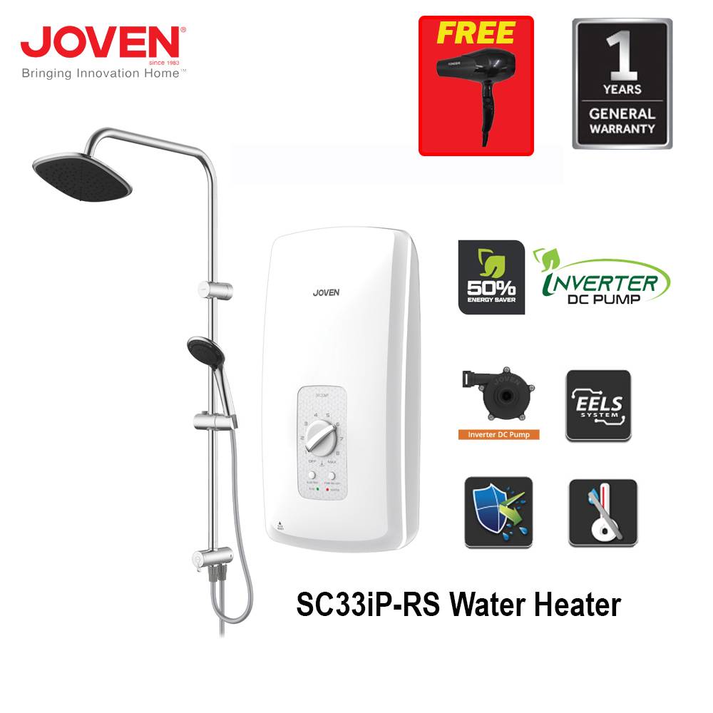 Joven Inverter Silent DC Pump Instant Water Heater SC33iP/SC33iP-RS