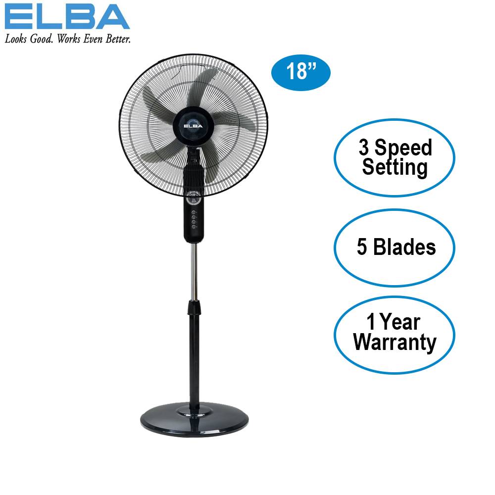 Elba ESFG1880TM(BK) 18" Industrial Stand Fan