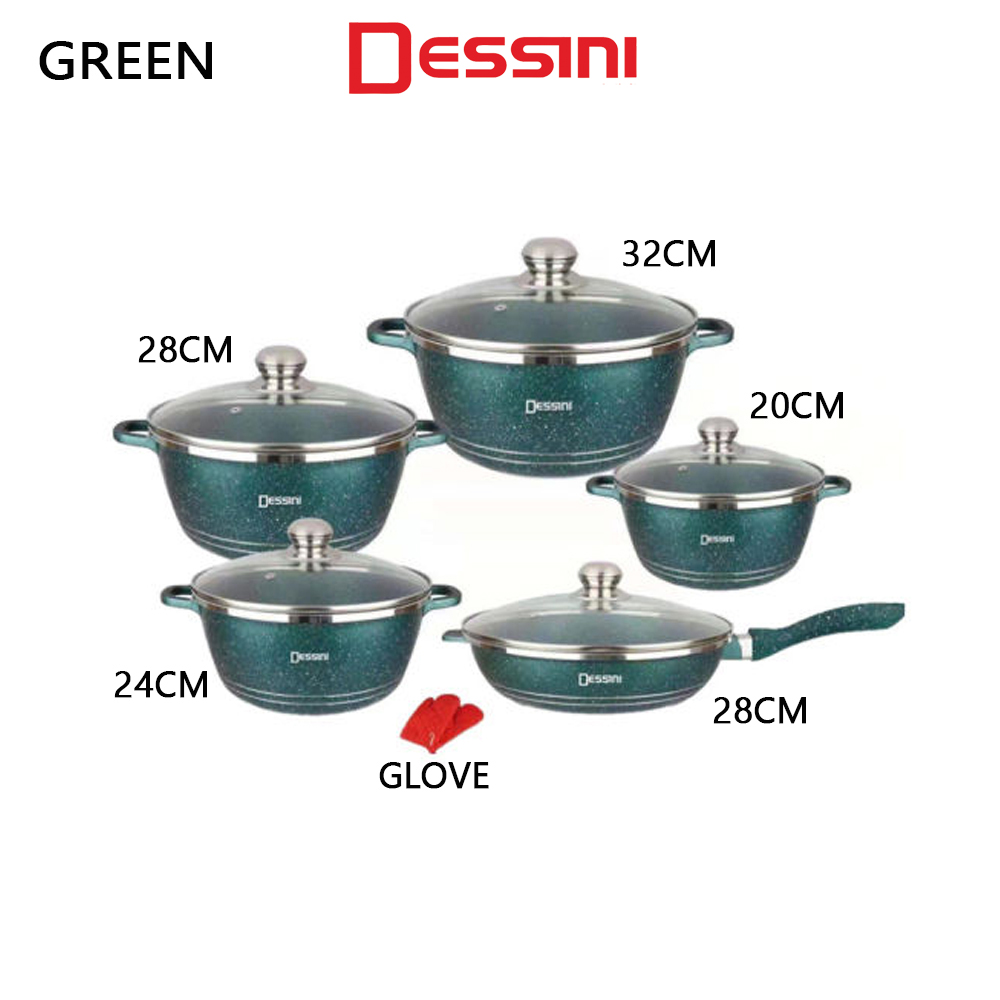 DESSINI 12 Pcs Cookware Set